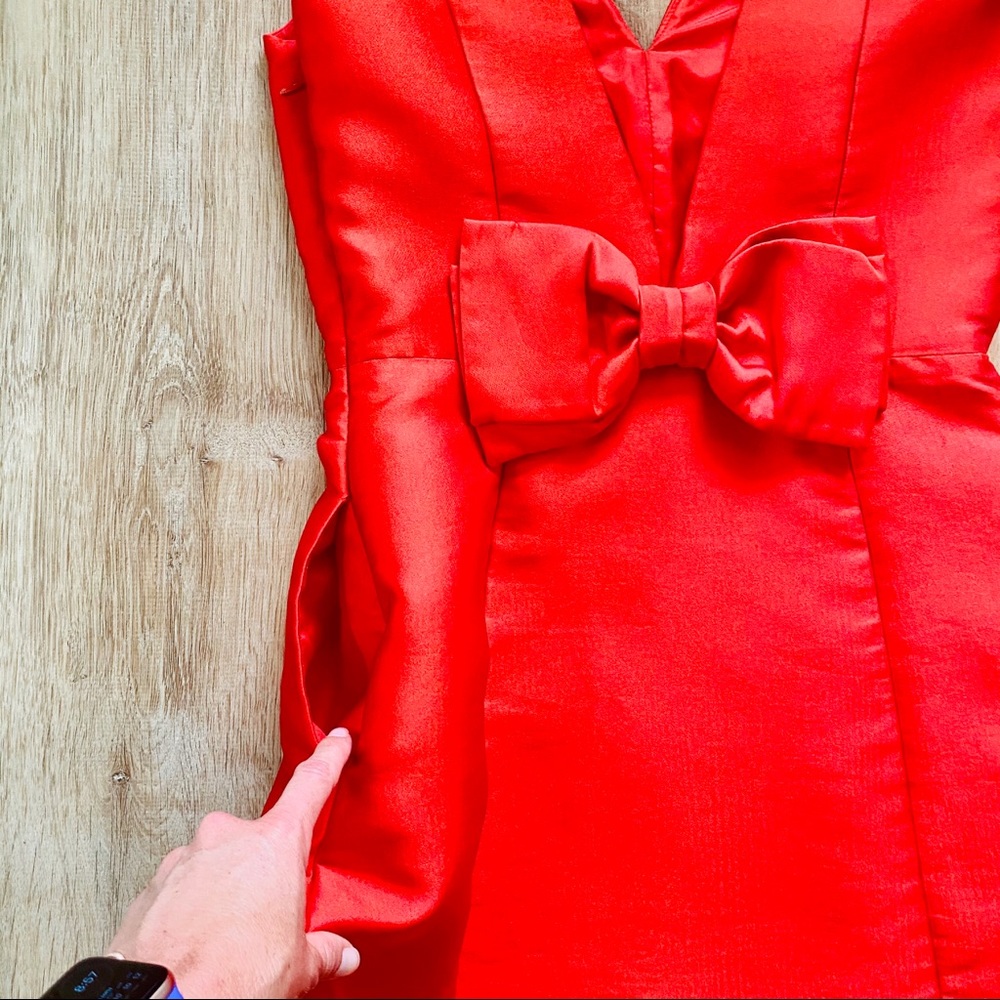 Kate Spade Bow Back Red Dress EUC - Picture 10 of 12